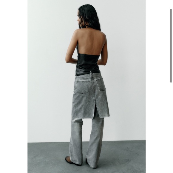 ZARA faux leather halter top - Picture 5 of 14